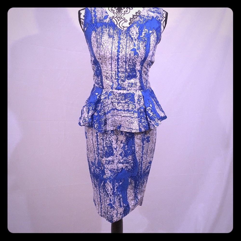 Couture Peplum top and pencil skirt
